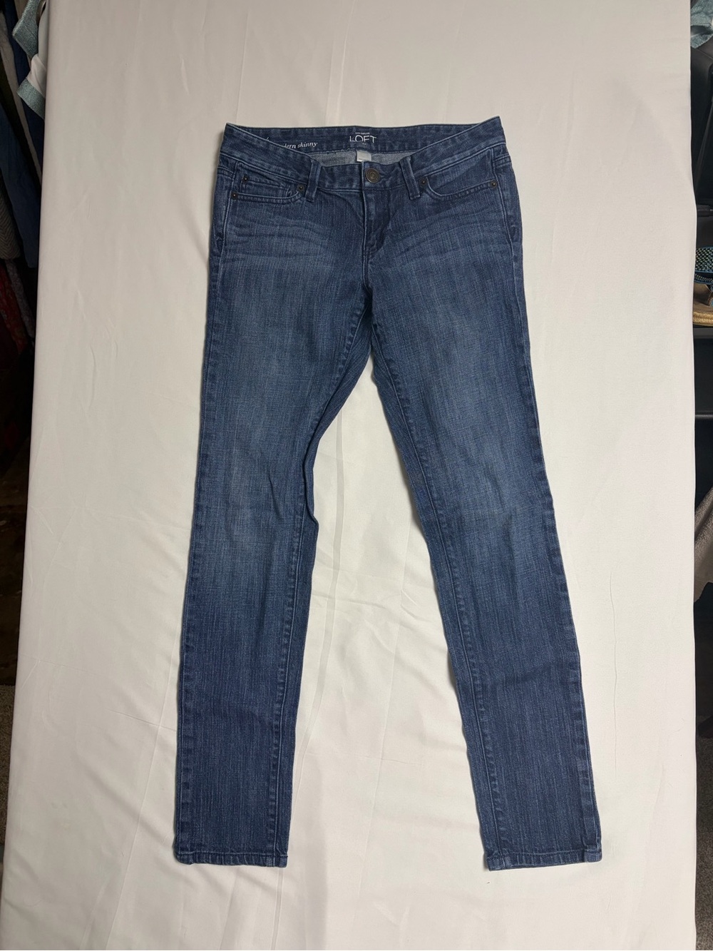 LOFT Women's Dark Blue Skinny Jeans